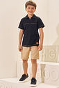 Conjunto de camisa polo em meia malha e bermuda em sarja girassol com elastano 96998 LucBoo Infantil Menino Conjunto de camisa polo em meia malha e bermuda em sarja girassol com elastano 96998 LucBoo Infantil Menino