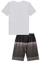 Conjunto de camiseta em meia malha e bermuda em rip stop air flex com elastano 99602 LucBoo Infantil Menino Conjunto de camiseta em meia malha e bermuda em rip stop air flex com elastano 99602 LucBoo Infantil Menino