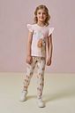 Conjunto de blusa alongada em cotton e calça legging em malha power 96643 Infanti Infantil Menina