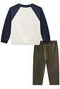 Conjunto de blusão em moletom com pelúcia e calça skinny em fleece cotelê com elastano 91750 LucBoo Bebê Menino Conjunto de blusão em moletom com pelúcia e calça skinny em fleece cotelê com elastano 91750 LucBoo Bebê Menino