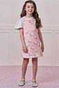 Conjunto de blusa em malha power e salopete em molecotton 99130 Infanti Infantil Menina