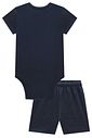 Conjunto de body e bermuda em suedine 95158 Johnny Fox Bebê Menino
