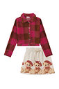 Conjunto de jaqueta boxy em pelo maxi sheep e short saia em moletom com pelúcia 92508 Kukiê Infantil Menina Conjunto de jaqueta boxy em pelo maxi sheep e short saia em moletom com pelúcia 92508 Kukiê Infantil Menina