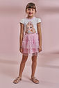 Conjunto de blusa em cotton e saia em tule glitter estrelas (com shorts embutido) 96790 Kukiê Infantil Menina Conjunto de blusa em cotton e saia em tule glitter estrelas (com shorts embutido) 96790 Kukiê Infantil Menina
