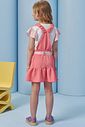 Conjunto de blusa em meia malha e salopete em malha enrugada 95386 Infanti Infantil Menina