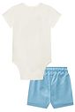 Conjunto de body em suedine e bermuda em linho santorine com elastano 95462 LucBoo Bebê Menino