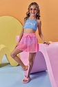 Shorts saída de praia em tela fashion 95550 Kukiê Infantil Menina Shorts saída de praia em tela fashion 95550 Kukiê Infantil Menina