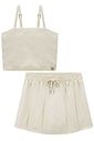 Conjunto de top e saia em alfaiataria brunello com shorts embutido 95658 Lilimoon Teen Menina
