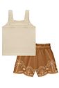 Conjunto de blusa e shorts em cotton 21817 Kukiê Infantil Menina Conjunto de blusa e shorts em cotton 21817 Kukiê Infantil Menina