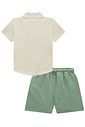 Conjunto de camisa em meia malha e bermuda em linho santorine com elastano 92863 LucBoo Bebê Menino Conjunto de camisa em meia malha e bermuda em linho santorine com elastano 92863 LucBoo Bebê Menino