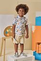 Conjunto de camisa em malha power e bermuda em moletwill com elastano 95047 LucBoo Infantil Menino
