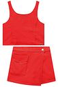 Conjunto de regata e short saia em sarja com elastano 98975 Lilimoon Teen Menina Conjunto de regata e short saia em sarja com elastano 98975 Lilimoon Teen Menina