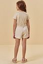 Shorts em sarja com elastano 95570 Kukiê Infantil Menina