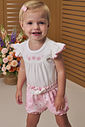 Conjunto de body em suedine com shorts em molecotton 98565 Infanti Bebê Menina Conjunto de body em suedine com shorts em molecotton 98565 Infanti Bebê Menina