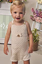 Romper em tricot 100% algodão 97550 Infanti Bebê Menina Romper em tricot 100% algodão 97550 Infanti Bebê Menina