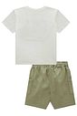 Conjunto de camiseta em meia malha e bermuda em sarja ônix com elastano 99059 LucBoo Infantil Menino Conjunto de camiseta em meia malha e bermuda em sarja ônix com elastano 99059 LucBoo Infantil Menino