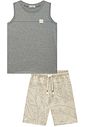 Conjunto de regata em meia malha e bermuda em nylon 97163 LucBoo Infantil Menino Conjunto de regata em meia malha e bermuda em nylon 97163 LucBoo Infantil Menino