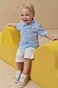 Conjunto de camisa em verano chambray e bermuda em linho santorine com elastano 95172 Johnny Fox Teen Menino Conjunto de camisa em verano chambray e bermuda em linho santorine com elastano 95172 Johnny Fox Teen Menino