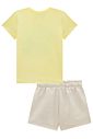 Conjunto de blusa em meia malha com short saia em moletom sem pelúcia 98875 Infanti Infantil Menina Conjunto de blusa em meia malha com short saia em moletom sem pelúcia 98875 Infanti Infantil Menina