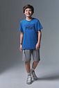 Conjunto de camiseta em meia malha e bermuda em moletom sem pelúcia 96867 Johnny Fox Teen Menino