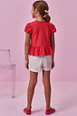 Conjunto de bata em cotton e shorts em linho gold 99201 Kukiê Infantil Menina