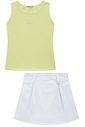 Conjunto de regata em cotton e short saia em sarja com elastano 96856 Vic Teen Menina Conjunto de regata em cotton e short saia em sarja com elastano 96856 Vic Teen Menina