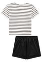 Conjunto de blusa em cotton fio tinto e short saia em alfaiataria tecno cargo 95963 Vic Teen Menina Conjunto de blusa em cotton fio tinto e short saia em alfaiataria tecno cargo 95963 Vic Teen Menina