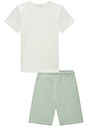 Conjunto de camiseta em meia malha e bermuda em malha alfaiataria 96029 LucBoo Infantil Menino