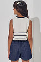 Blusa em tricô 100% algodão 98274 Vic Teen Menina Blusa em tricô 100% algodão 98274 Vic Teen Menina