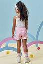 Conjunto de top cropped em poliamida e shorts em air tech 96966 Kukiê Infantil Menina