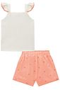 Conjunto de regata em canelado liz e shorts em linho bordado corações 96652 Infanti Infantil Menina Conjunto de regata em canelado liz e shorts em linho bordado corações 96652 Infanti Infantil Menina