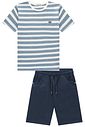 Conjunto de camiseta em malha brizza e bermuda em sarja girassol com elastano 96002 LucBoo Infantil Menino Conjunto de camiseta em malha brizza e bermuda em sarja girassol com elastano 96002 LucBoo Infantil Menino