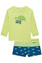 Conjunto de camiseta e sunga em malha UV dry com proteção UV50+ 92831 LucBoo Bebê Menino
