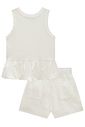 Conjunto de regata balonê em canelado liz com detalhe e shorts em sarja com elastano 99371 Lilimoon Teen Menina