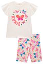 Conjunto de blusa em meia malha e bermuda biker em fly tech 98453 Kukiê Infantil Menina Conjunto de blusa em meia malha e bermuda biker em fly tech 98453 Kukiê Infantil Menina