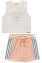 Conjunto de regata em cotton e short saia em moletom sem pelúcia 96861 Vic Teen Menina Conjunto de regata em cotton e short saia em moletom sem pelúcia 96861 Vic Teen Menina