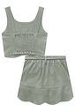 Conjunto de top e saia em sarja com elastano 95329 Lilimoon Teen Menina Conjunto de top e saia em sarja com elastano 95329 Lilimoon Teen Menina