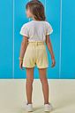 Conjunto de blusa em meia malha e shorts em tecido texturizado 95097 Kukiê Infantil Menina