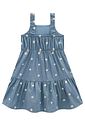 Vestido em denim bordado 96430 Infanti Infantil Menina Vestido em denim bordado 96430 Infanti Infantil Menina