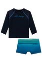 Conjunto de camiseta e sunga em malha uvdry com proteção UV50+ 93026 Johnny Fox Bebê Menino Conjunto de camiseta e sunga em malha uvdry com proteção UV50+ 93026 Johnny Fox Bebê Menino