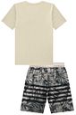 Conjunto de camiseta em meia malha e bermuda em nylon ergonomic com elastano 98847 Johnny Fox Teen Menino Conjunto de camiseta em meia malha e bermuda em nylon ergonomic com elastano 98847 Johnny Fox Teen Menino