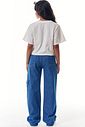 Calça wide leg cargo em jeans 95589 Vic Teen Menina Calça wide leg cargo em jeans 95589 Vic Teen Menina