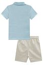 Conjunto de camisa polo em meia malha e bermuda em moletom sem pelúcia 98236 LucBoo Infantil Menino Conjunto de camisa polo em meia malha e bermuda em moletom sem pelúcia 98236 LucBoo Infantil Menino