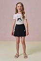 Conjunto de blusa em canelado liz e short saia em alfaiataria 97162 Infanti Infantil Menina Conjunto de blusa em canelado liz e short saia em alfaiataria 97162 Infanti Infantil Menina