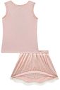 Conjunto de regata em malha power e saia em tule paetê (com shorts embutido) 96965 Infanti Infantil Menina