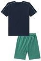 Conjunto de camiseta em meia malha e bermuda em cotton jeans com elastano 96994 LucBoo Infantil Menino