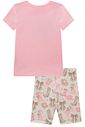 Conjunto de blusa em meia malha e bermuda biker em molecotton 98734 Kukiê Infantil Menina Conjunto de blusa em meia malha e bermuda biker em molecotton 98734 Kukiê Infantil Menina