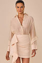 Camisa em blend de liocel com detalhe costas em lasie 96943 Linzzi