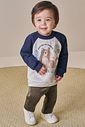 Conjunto de blusão em moletom com pelúcia e calça skinny em fleece cotelê com elastano 91750 LucBoo Bebê Menino Conjunto de blusão em moletom com pelúcia e calça skinny em fleece cotelê com elastano 91750 LucBoo Bebê Menino