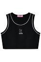 Top cropped em poliamida 96992 Kukiê Infantil Menina